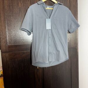 NWT Gray Casual Button Down Shirt for Men